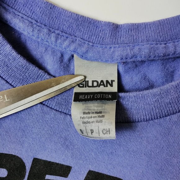 More Peace T Shirt Adult Purple Small S Wavey Smiley Sign Graphic Tee Solid Logo - Picture 11 of 11